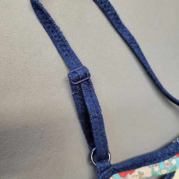 Agua Doce Brazilin Cheeky Bikini Swimsuit Womens M Blue Floral Underwire Padded - Picture 7 of 16